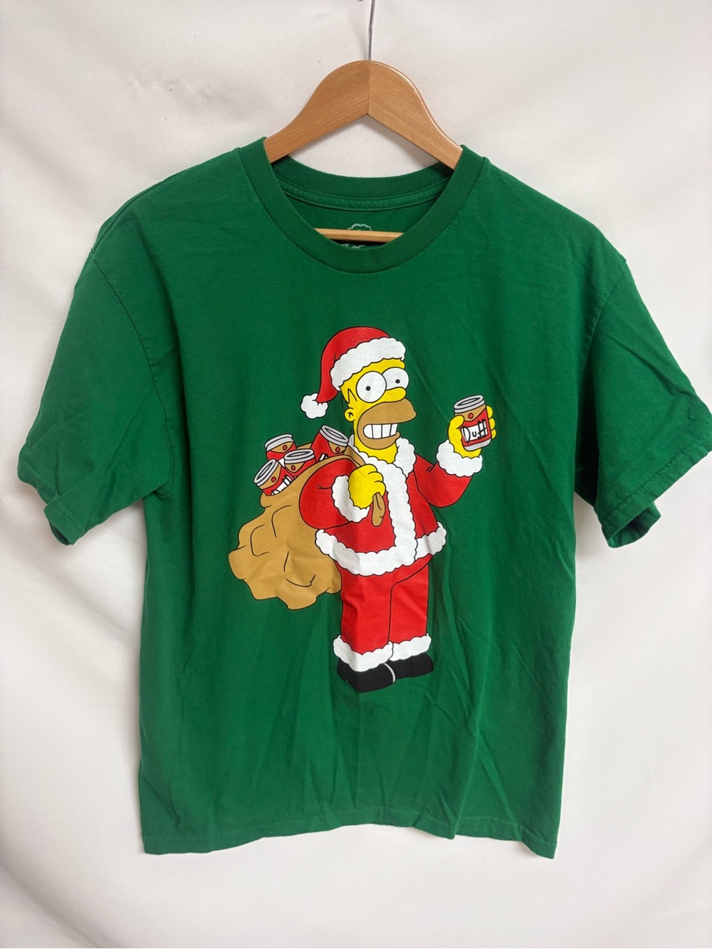 Green Homer Simpson Santa Graphic Tee